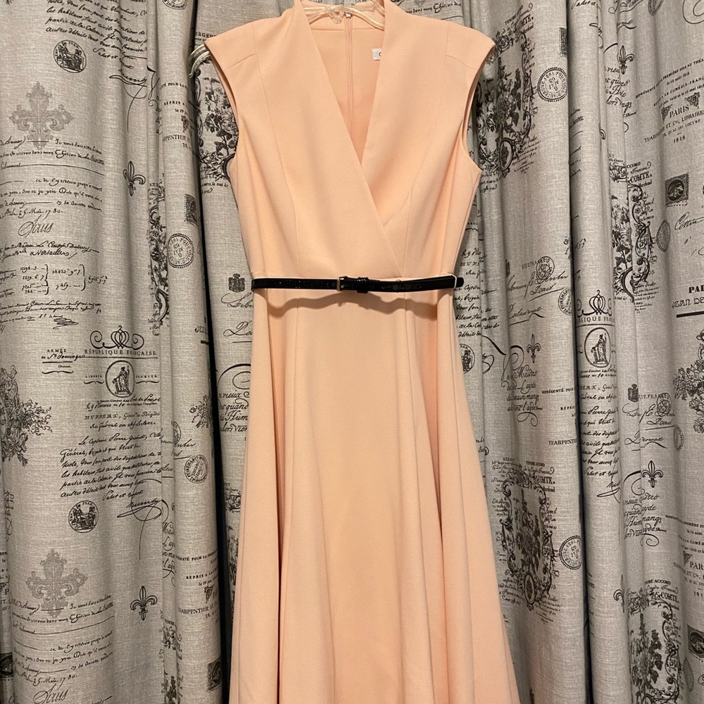 CALVIN KLEIN A-line Belted Dress Size 2